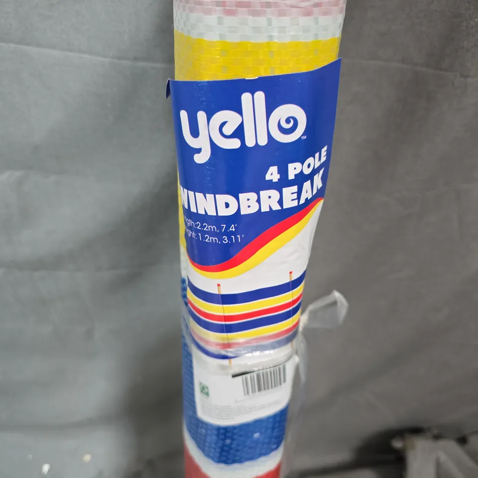 YELLO 4-POLE WINDBREAK – CAMPING/BEACH WINDBREAK