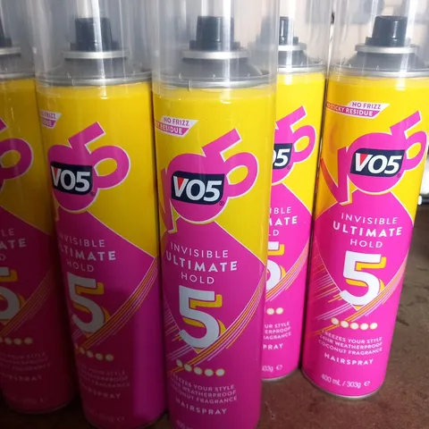 APPROXIMATELY 12 V05 INVISIBLE ULTIMATE HOLD 5 HAIRSPRAY 400ML