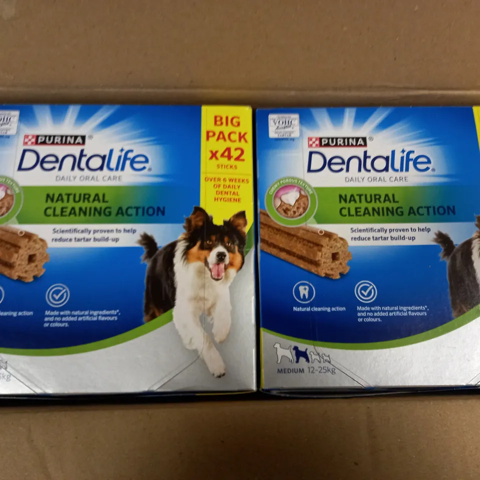 2 X BOXED PURINA DENTALIFE NATURAL CLEANING ACTION STICKS - 2 X 42 PACK