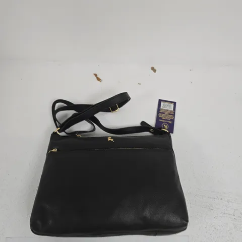 ASHWOOD LEATHER BALMORAL AJ2 CROSSBODY BAG β BLACK