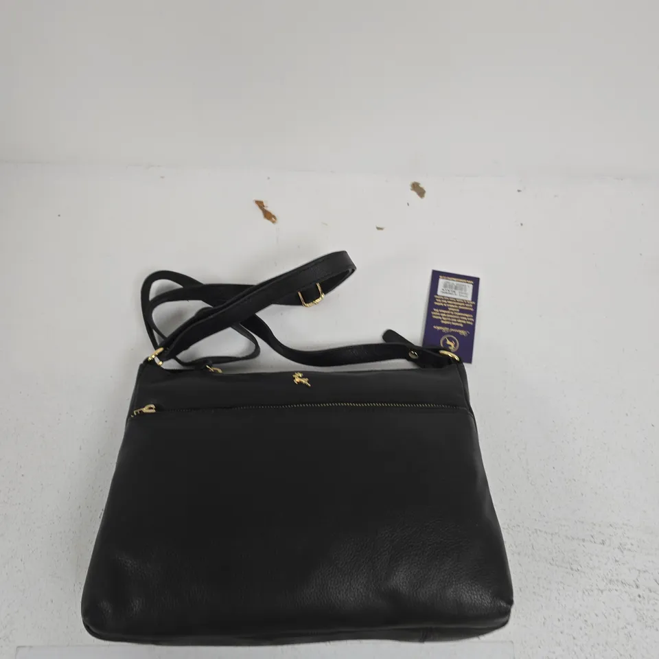 ASHWOOD LEATHER BALMORAL AJ2 CROSSBODY BAG – BLACK