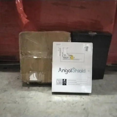 PALLET OF ASSORTED HOUSEHOLD GOODS AND PRODUCTS TO INCLUDE;SPINNING CHAIR,TOILET SEAT,OIL FILLED RADIATOR 