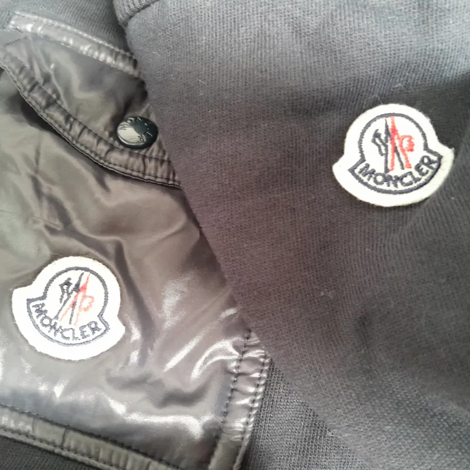 MONCLER YOUTH NAVY FLEECE TRACKSUIT - 12 152CM