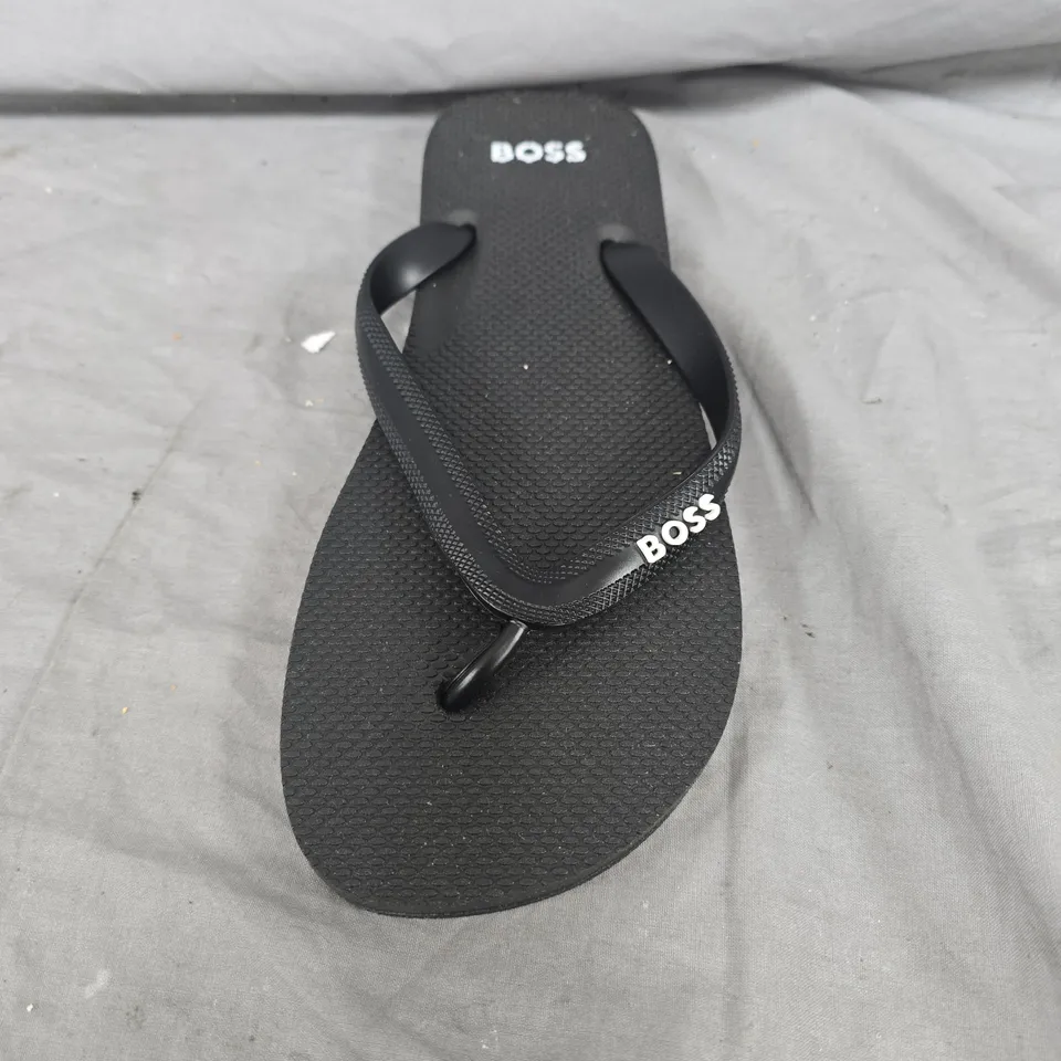 HUGO BOSS FLIP FLOPS – BLACK, MEN'S UK 7-8 (EU 41-42)