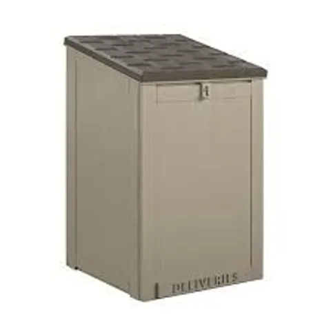 BOXED COSCO LARGE LOCKABLE STORAGE BOX - TAN (1 BOX)