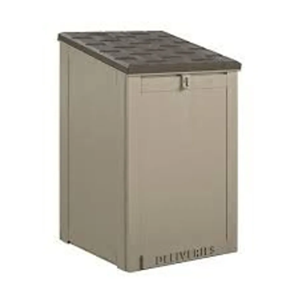 BOXED COSCO LARGE LOCKABLE STORAGE BOX - TAN (1 BOX)