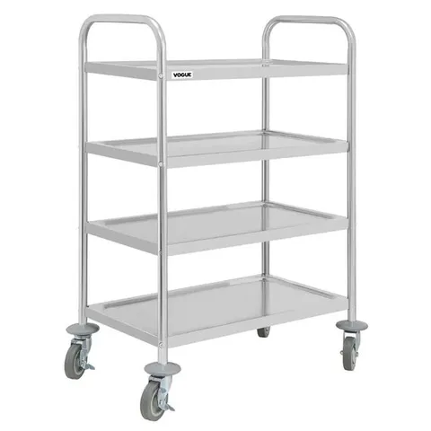 BOXED VOGUE 4 TIER CLEARING TROLLEY