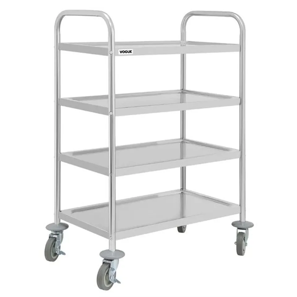 BOXED VOGUE 4 TIER CLEARING TROLLEY
