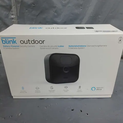 BOXED AND SEALED BLINK OUTDOOR BATTERY POWERED SECURITY CAMERA