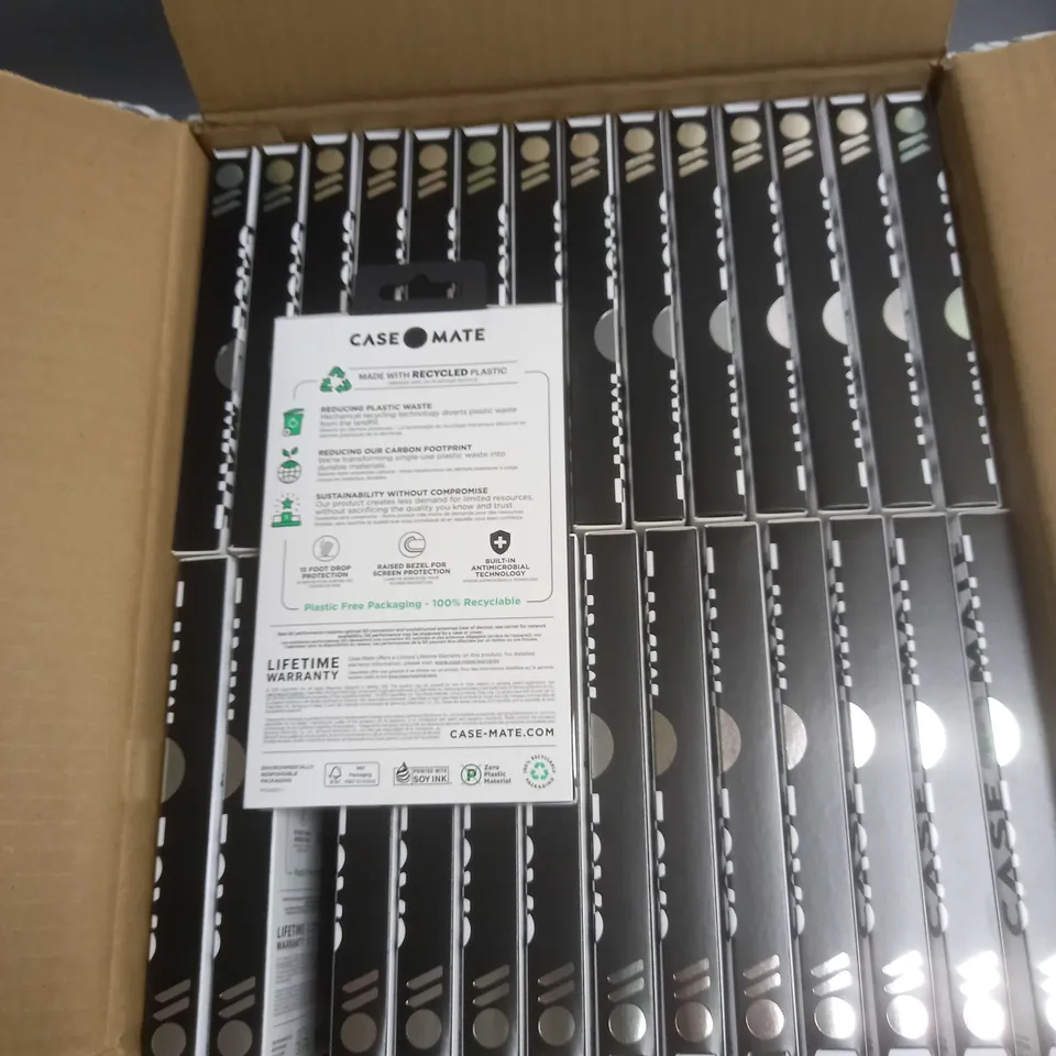 BOX OF APPROXIMATELY 56 CASEMATE TOUGH PLUS SAMSUNG GALAXY S22 PHONE CASES IN BLACK