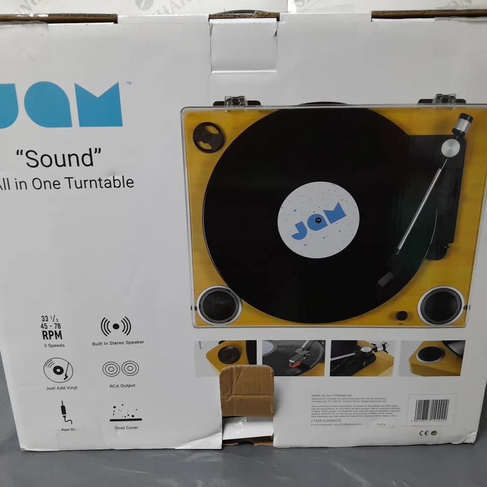BOXED JAM "SOUND" ALL-IN-ONE TURNTABLE