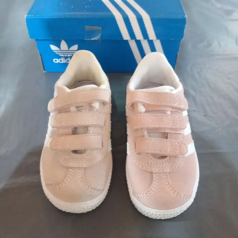 BOXED ADIDAS GAZELLE CF I PALE PINK SUEDE SIZE KIDS 7K