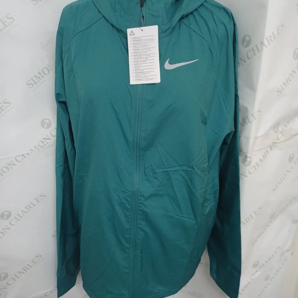 NIKE RUNNING HOODED ZIP UP IN GREEN SIZE M