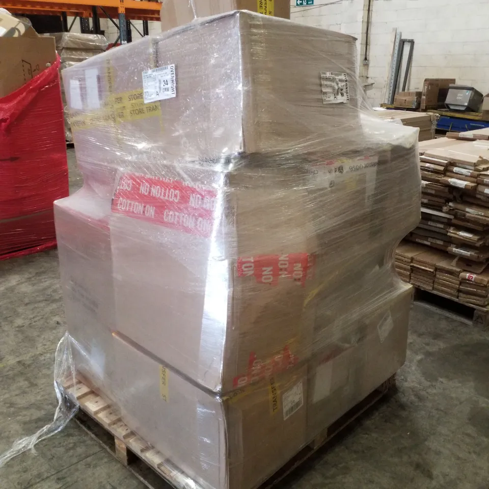 PALLET CONTAINING ASSORTED BRAND NEW PRODUCTS INCLUDING DESK CLOCKS, SCENTED CANDLES, URBAN WASH BAGS, SOCKS, METAL SMOOTHIE CUPS & CROSS BODY BAGS
