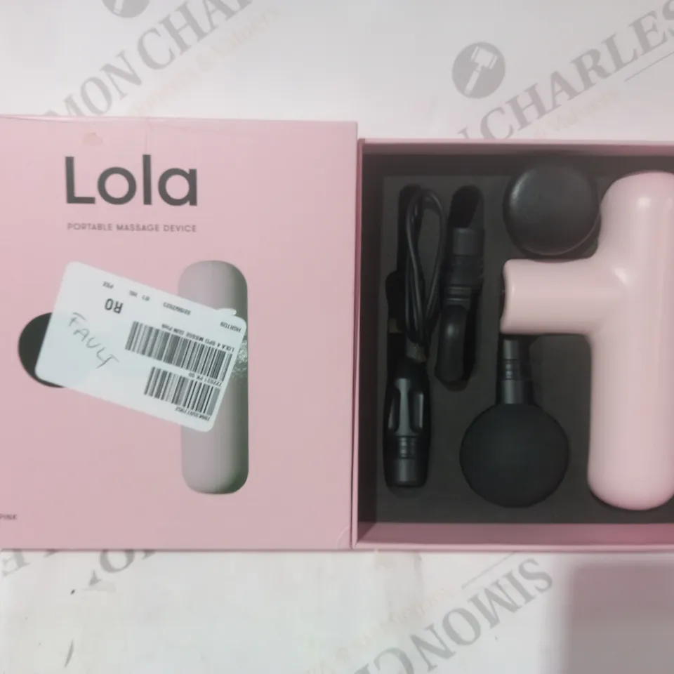 BOXED LOLA 4 SPEED HAND HELD MASSAGE GUN IN PAMPER PINK