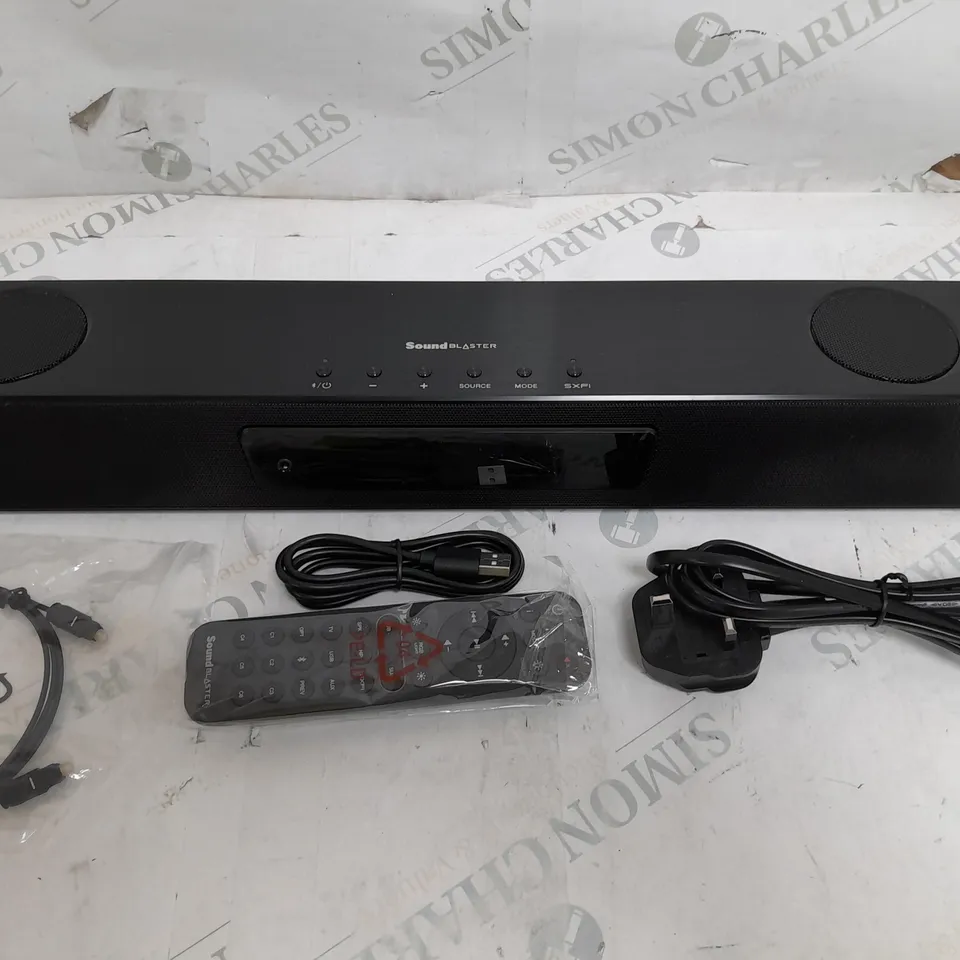 SOUND BLASTER KATANA V2 SOUNDBAR WITH REMOTE AND CABLES