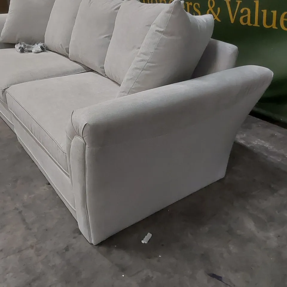 QUALITY DESIGNER DURY 4 SEATER FABRIC UPHOLSTERED SOFA