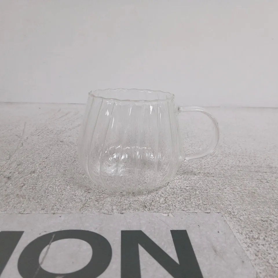6 RIBBED TUMBLERS SET BOXED