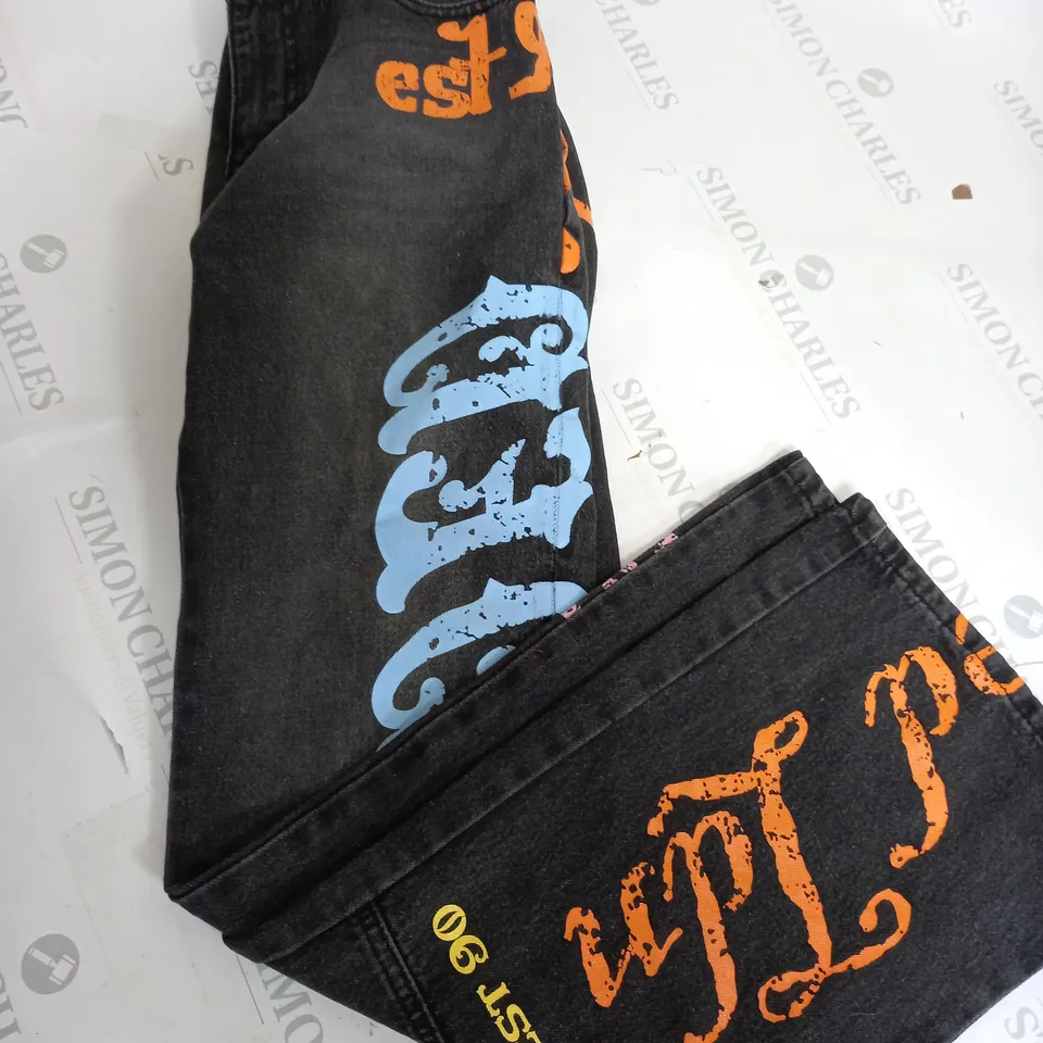 JADED LOGO PRINT FLARED JEANS - W25