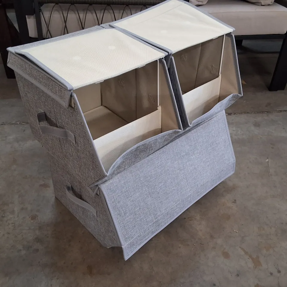 17 STORIES FABRIC BINS (SET OF 3) - GREY