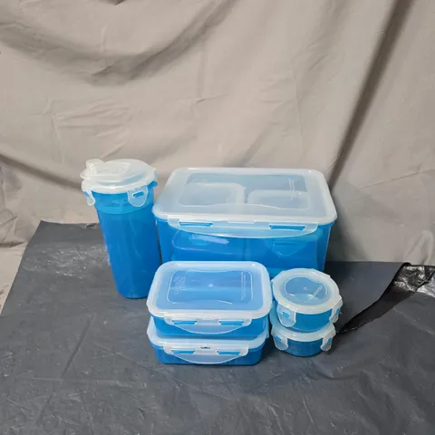 APPROXIMATELY 15 x ASSORTED LOCK AND LOCK FOOD STORAGE BOXES BLUE