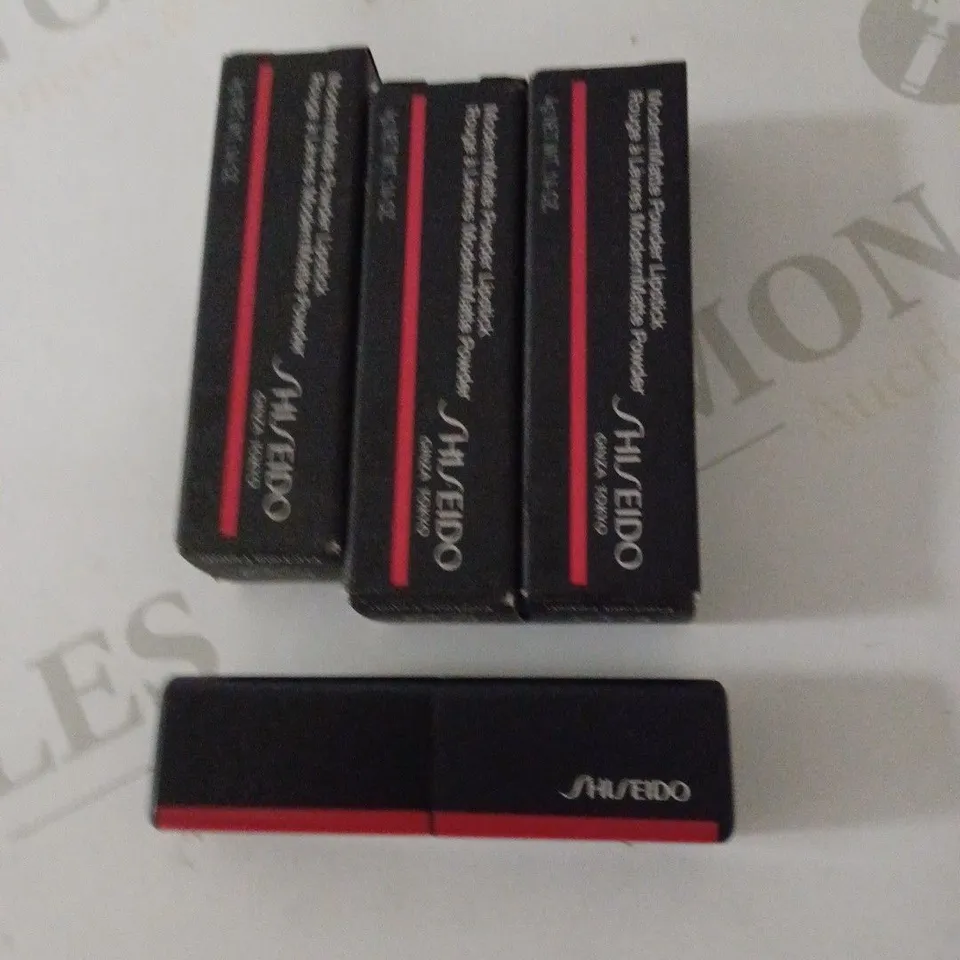 LOT OF 4 SHISEIDO LADIES MODERNMATTE POWDER LIPSTICK [519 FUCHSIA FETISH]