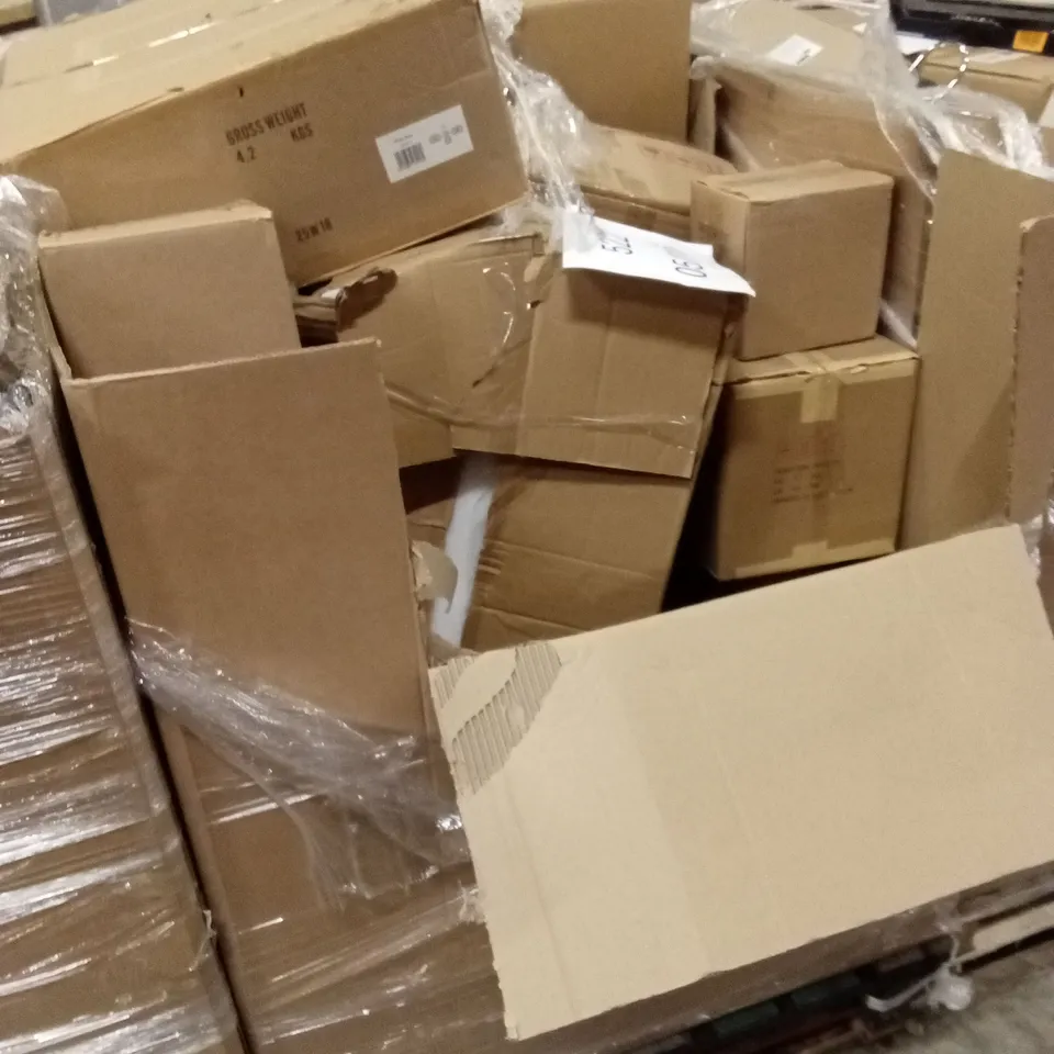 PALLET TO CONTAIN A LARGE QUANTITY OF DESIGNER HOME LIGHTING GOODS AND PRODUCTS 