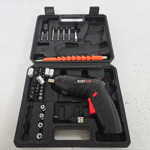 CISVIS TOOLS CORDLESS SCREWDRIVER SET IN CARRY CASE