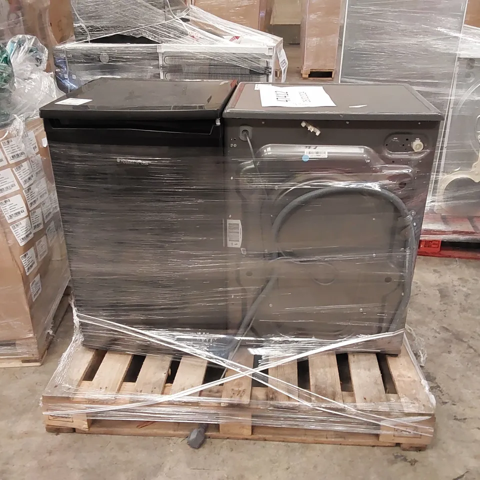 CANDY ULTRA FREESTANDING WASHING MACHINE GRAPHITE AND RUSSELL HOBBS FREESTANDING UNDERCOUNTER FREEZER