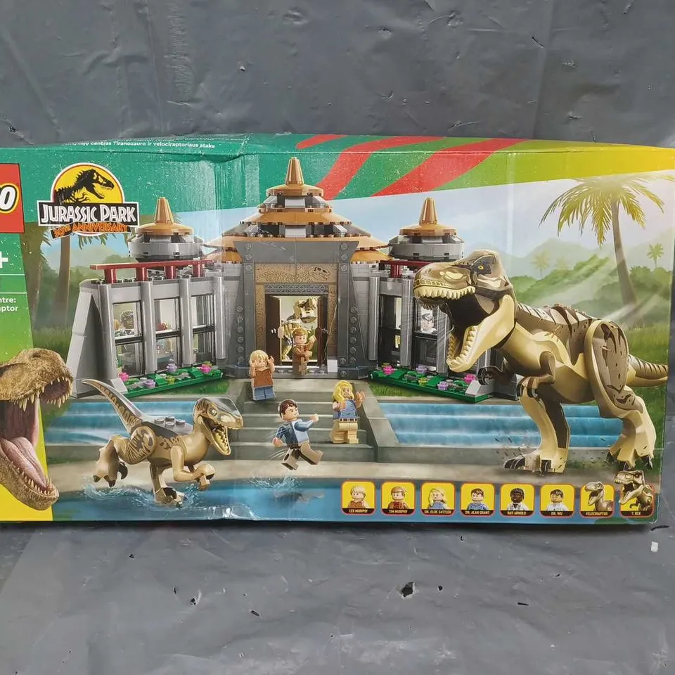 BOXED LEGO JURASSIC PARK 30TH ANNIVERSARY VISITOR CENTRE: T. REX & RAPTOR ATTACK 76961 RRP £114.99