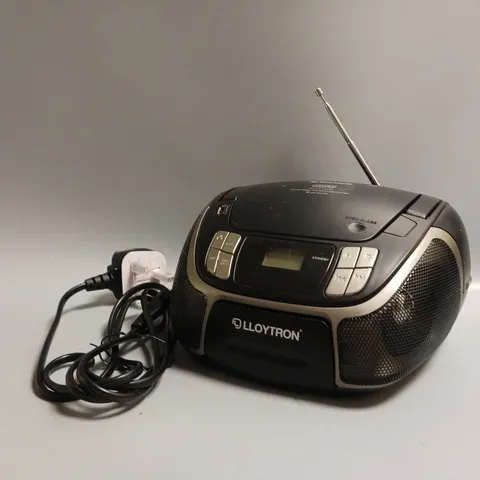 LLOYTRON PORTABLE STEREO CD RADIO ENABLES BLUETOOTH USB AND FM RADIO IN BLACK