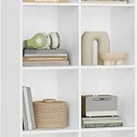 BOXED WOLTU WHITE BOOK SHELF 8 STORAGE CUBES UNIT