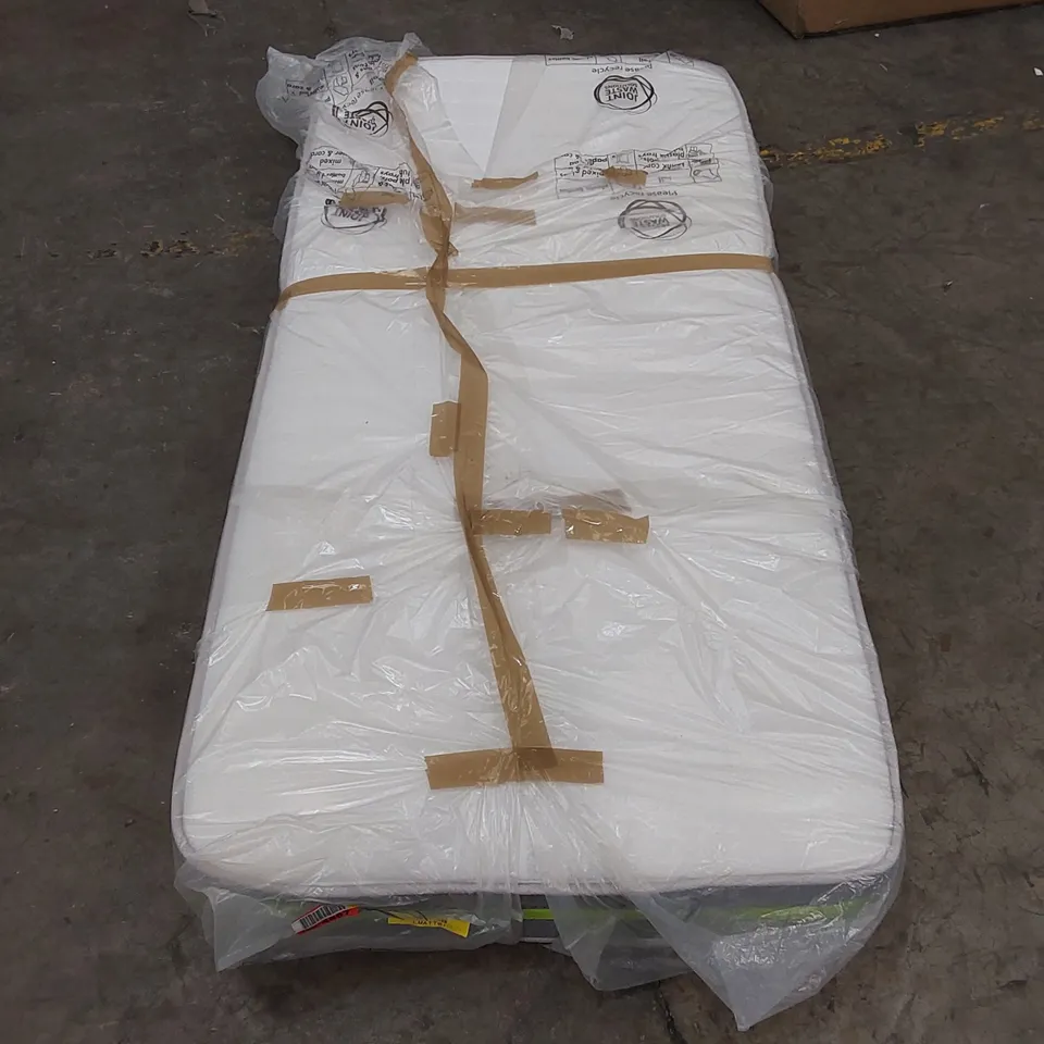 QUALITY BAGGED 3FT SINGLE HYBRID FIBRE FOAM OPEN COIL MATTRESS 
