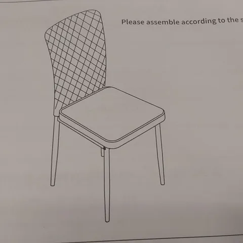 BOXED SET OF 6 DARK GREY DINING CHAIRS