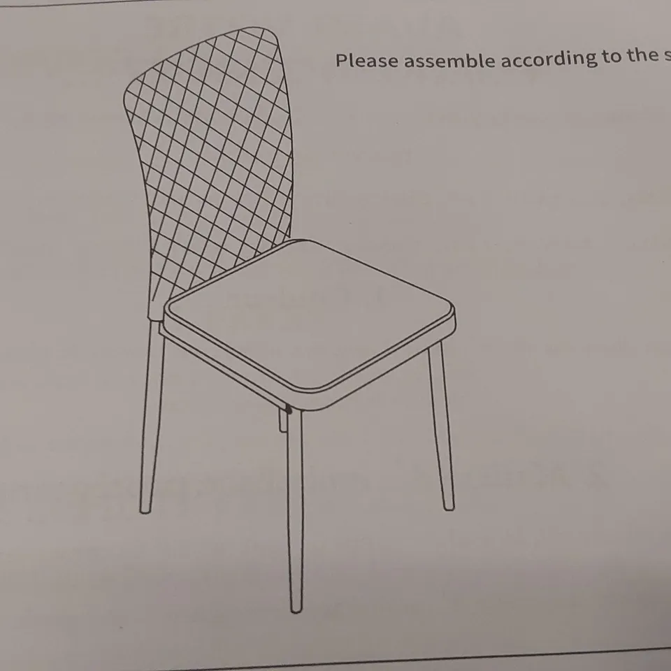 BOXED SET OF 6 DARK GREY DINING CHAIRS