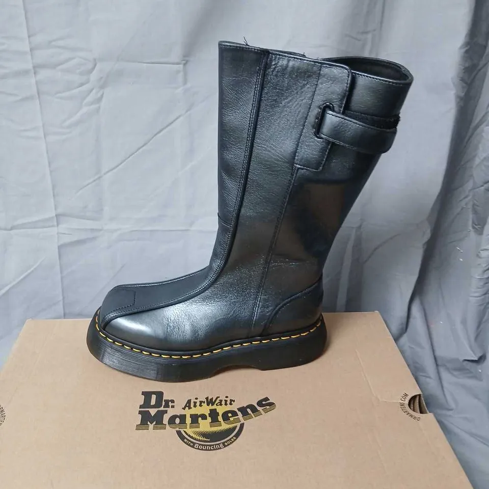 DR. MARTENS BUZZ HI BOOTS - BLACK ECLIPSE, UK6 (EU39)