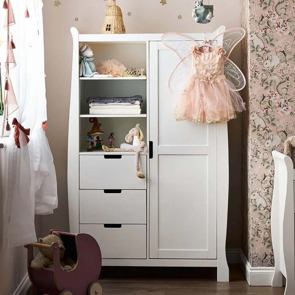 BOXED OBABY STAMFORD DOUBLE WARDROBE - WHITE (3 BOXES)