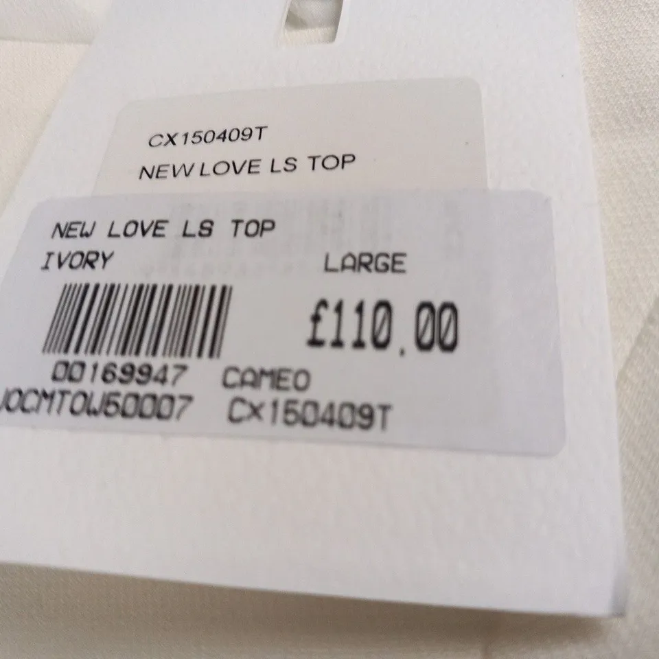 C/MEO COLLECTIVE NEW LOVE LS TOP SIZE LARGE