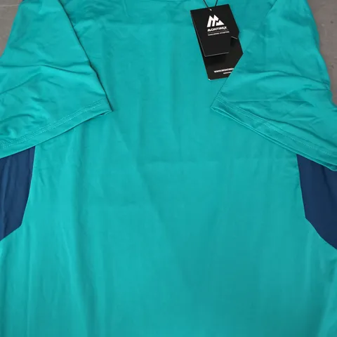 MONTIREX VISTA SHORT SLEEVE T-SHIRT IN GREEN/BLUE SIZE LARGE