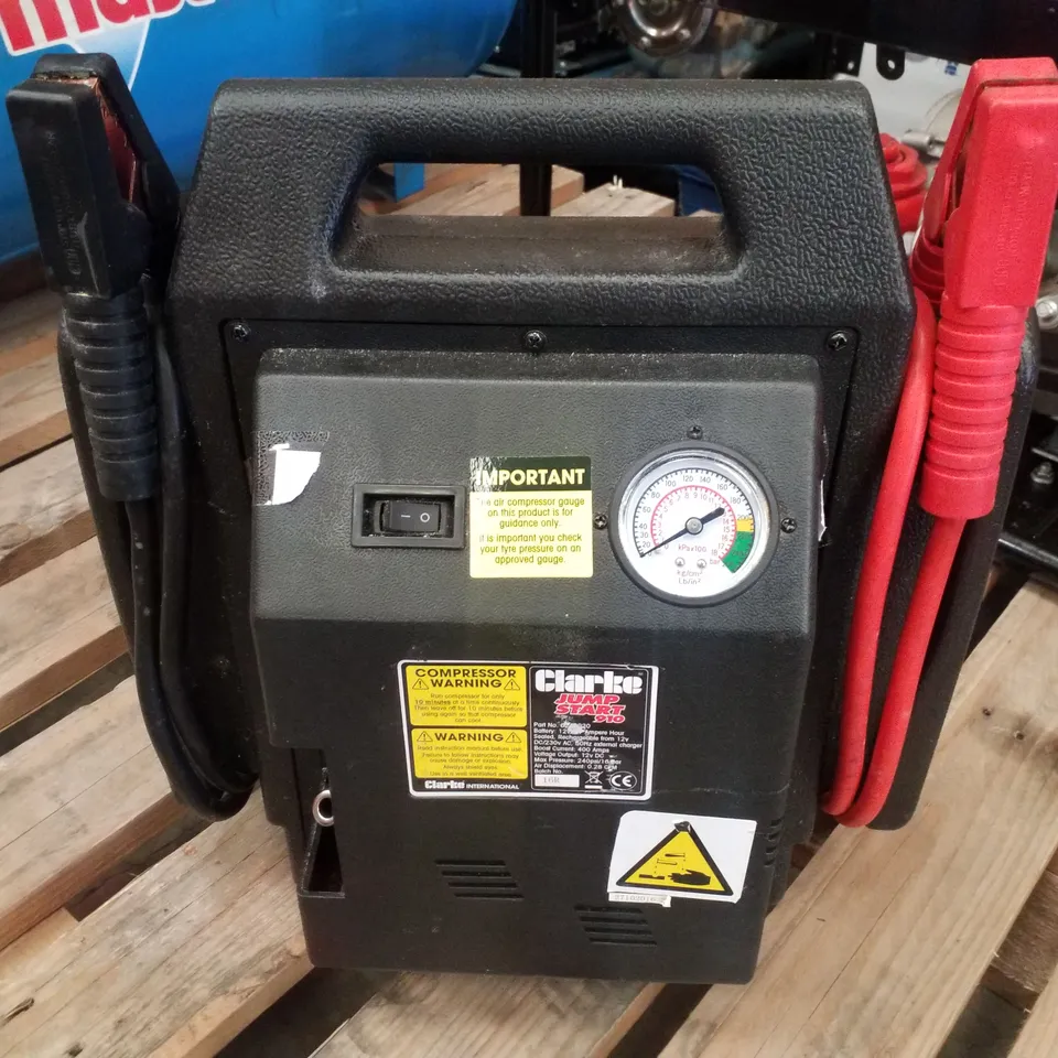 CLARKE JS910 900A JUMPSTART WITH COMPRESSOR