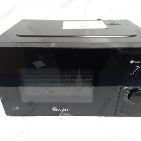 SWAN 20L 700W MANUAL MICROWAVE, BLACK