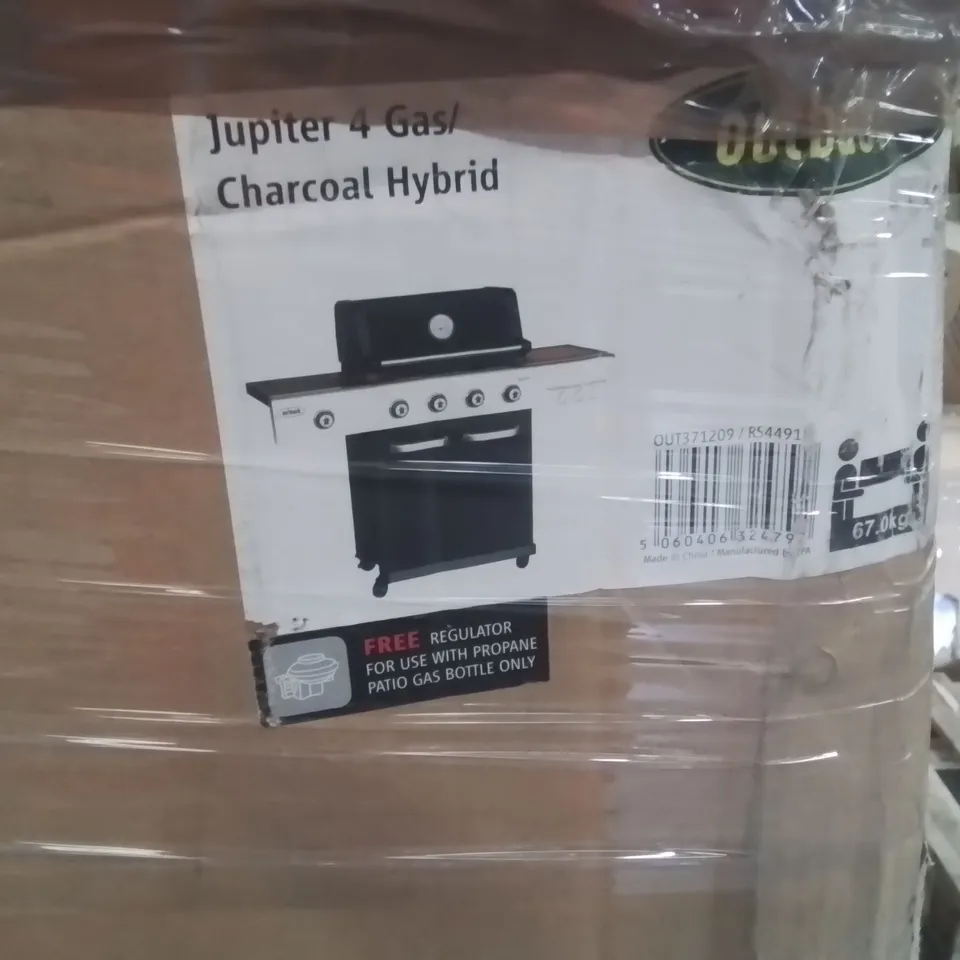 BOXED OUTBACK JUPITER GAS/CHARCOAL HYBRID BARBECUE 