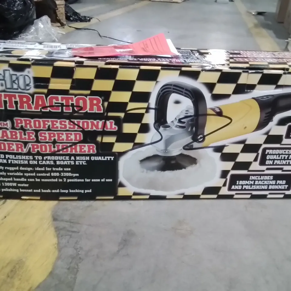 BOXED CLARKE CONTRACTOR CON180 180MM SANDER/POLISHER (230V)
