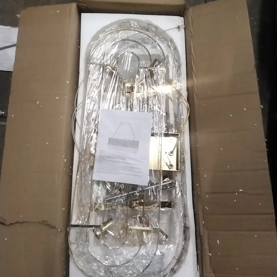 BOXED CRYSTAL CHANDELIER- GOLD COLOUR 