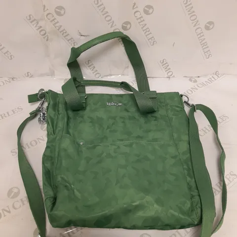 KIPLING ORTOLI PREMIUM 2 IN 1 BAG IN GEO GREEN COLOUR