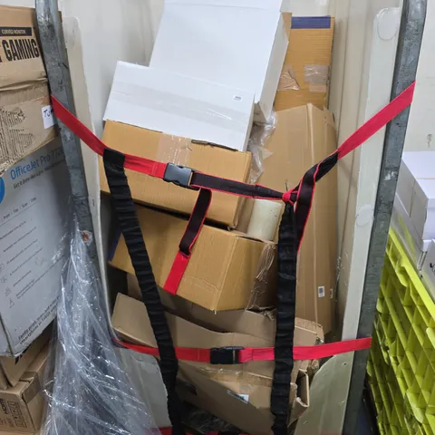 CAGE OF APPROXIMATELY 15 ASSORTED ITEMS TO INCLUDE: SMALL WICKER FOOD TABLE