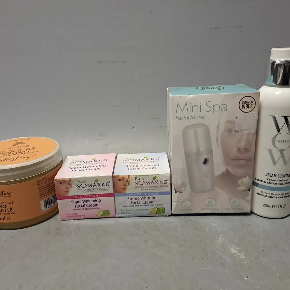 APPROXIMATELY 9 ASSORTED HEALTH & BEAUTY ITEMS TO INCLUDE - MINI SPA , WOW DREAM COCKTAIL , PURE NOMARKS STRONG WHITENER FACIAL CREAM ETC