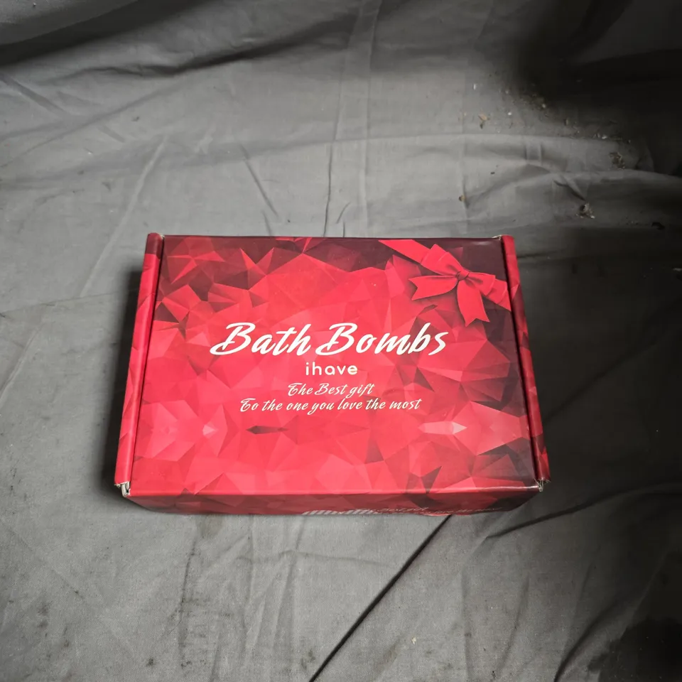 BATH BOMBS GIFT SET – PINK BATH BOMBS IN RED PRESENTATION BOX