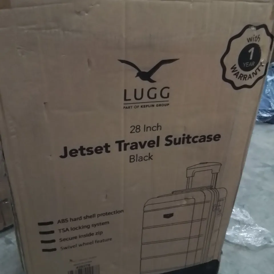 BOXED LUGG 28INCH JETSET TRAVEL SUITCASE BLACK 