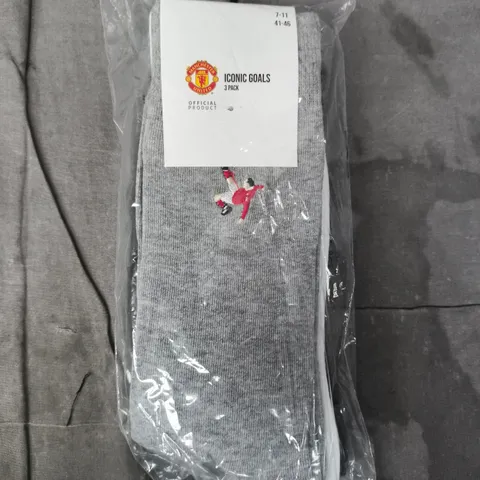 MANCHESTER UNITED PACK OF 3 PAIRS OF SOCKS - ICONIC GOALS 